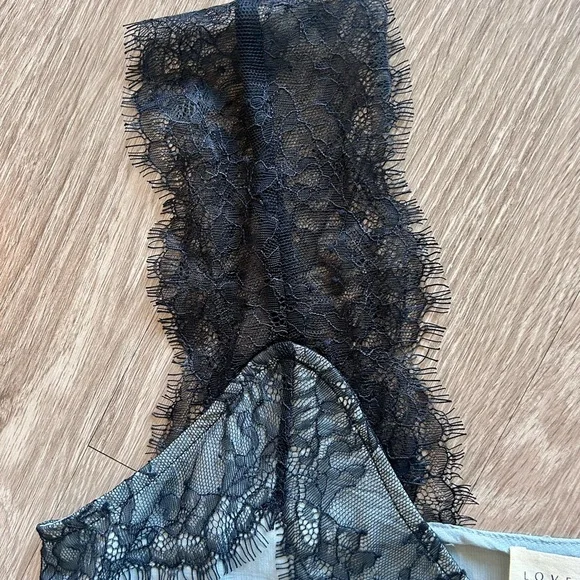 Lovestitch Light Blue Lace Straps Satin Cami Tank - Medium - Picture 3 of 5